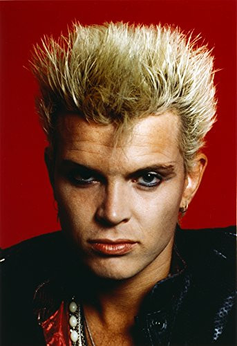 Billy Idol Close Up Portrait with Red Background Photo Print  8 x 10