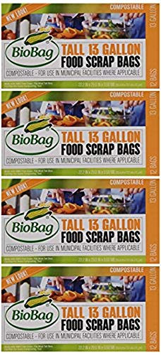 BioBag Compostable Tall 13 Gallon Food Waste Bags   48ct