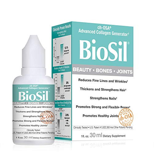 BioSil Beauty Bones Joints Liquid Advanced Collagen Generator for Strong Hair Nails and Healthy Skin Joints 120 Servings 1 oz BioSil Beauty Bones Joints Liquid Advanced Collagen Generator for Strong Hair Nails and Healthy Skin Joints 120 Servings 1 oz