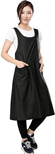 Salon Hair Stylist Apron With Pockets Professional Black Hairdresser Barber Pet Groomers Smock Vest Waterproof With Belt