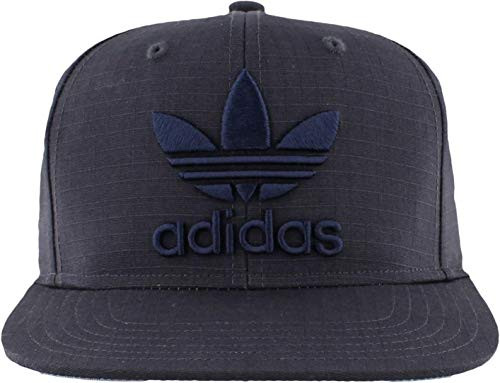adidas Originals Men s Trefoil Chain Flatbrim Snapback Cap Dark Grey Ripstop ONE SIZE