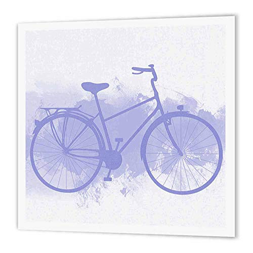 3dRose ht 167583 1 Blue Bicycle on a Grunge Background Iron on Heat Transfer for White Material 8 by 8