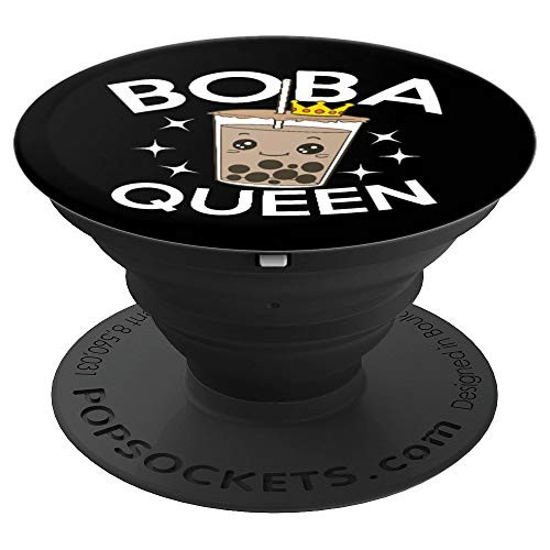 Funny Boba Tea Pop Socket Boba Queen Gift PopSockets Grip and Stand for Phones and Tablets