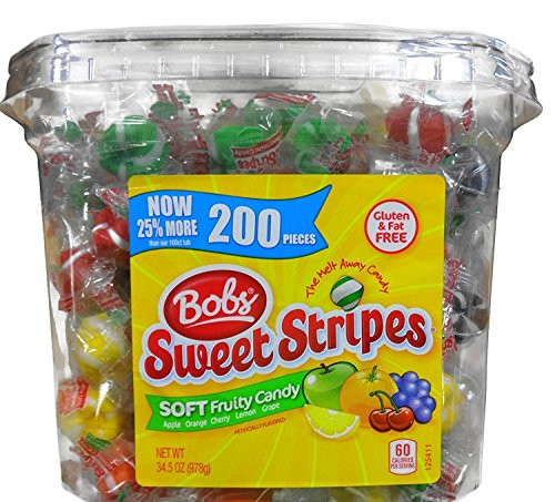 Bob s Sweet Stripes Soft Fruity Candy 200 Pieces Bob s Sweet Stripes Soft Fruity Candy 200 Pieces