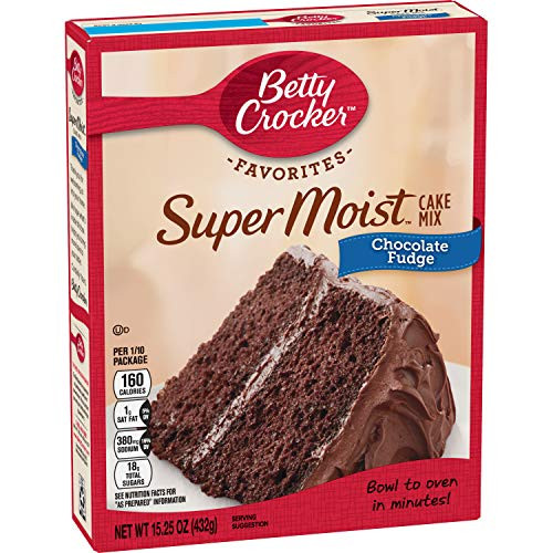 Betty Crocker Super Moist Cake Mix Chocolate Fudge 1525 oz Betty Crocker Super Moist Cake Mix Chocolate Fudge 1525 oz