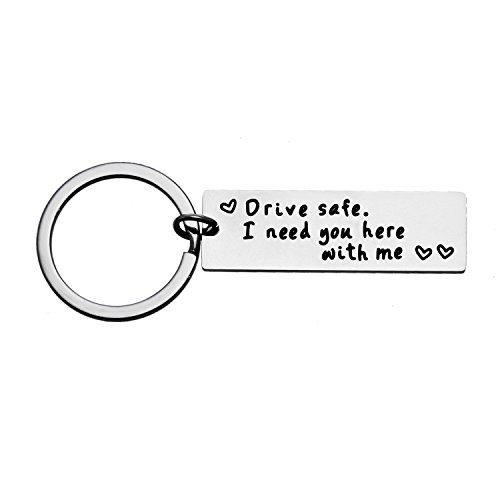 Boyfriend Gifts Drive Safe Keychain I Need You Here With Me Trucker Husband Gift Dad Gift Valentines day Boyfriend Gifts Drive Safe Keychain I Need You Here With Me Trucker Husband Gift Dad Gift Valentines day