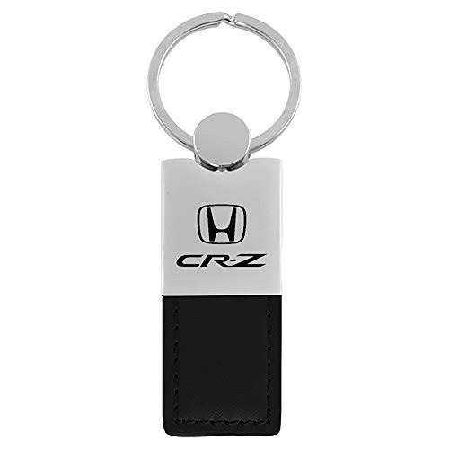 Au Tomotive Gold INC Honda CRZ Black Leather Chrome Car Fob Key Chain Ring Au Tomotive Gold INC Honda CRZ Black Leather Chrome Car Fob Key Chain Ring