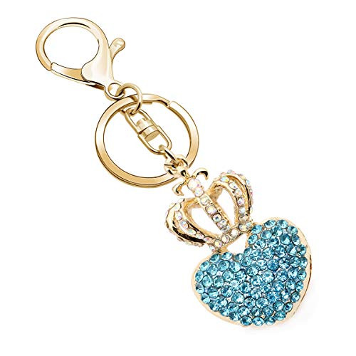 Keychains for Women Rhinestone Keychain Key Chain Sparkling Crystal Key Ring Charm Heart Shape Purse Pendant Handbag Bag Decoration