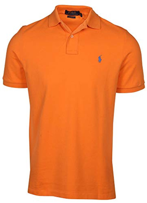 Polo Ralph Lauren Mens Classic Mesh Polo Shirt  M Navel Orange