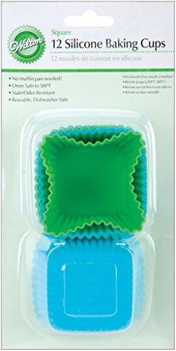 Wilton Square Silicone Baking Cups, 12 Count