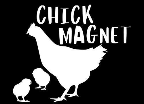 Chick Magnet Chickens Funny NOK Decal Vinyl Sticker Cars Trucks Vans Walls Laptop White 55 x 50 in NOK120 Chick Magnet Chickens Funny NOK Decal Vinyl Sticker Cars Trucks Vans Walls Laptop White 55 x 50 in NOK120