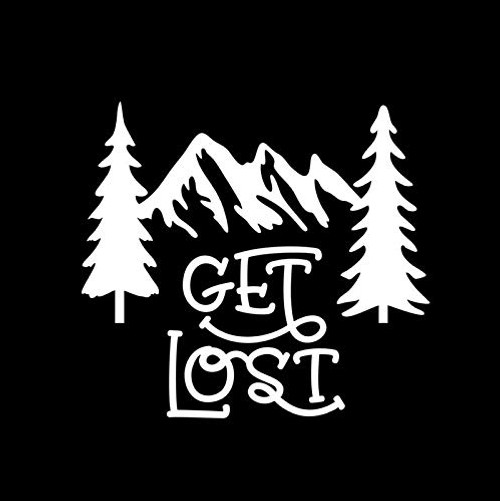 Get Lost Mountains Wanderlust NOK Decal Vinyl Sticker Cars Trucks Vans Walls Laptop White 55 x 50 in NOK357 Get Lost Mountains Wanderlust NOK Decal Vinyl Sticker Cars Trucks Vans Walls Laptop White 55 x 50 in NOK357