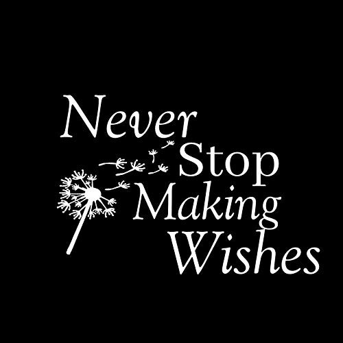 Never Stop Making Wishes Dandelion NOK Decal Vinyl Sticker Cars Trucks Vans Walls Laptop White 75 x 50 in NOK567 Never Stop Making Wishes Dandelion NOK Decal Vinyl Sticker Cars Trucks Vans Walls Laptop White 75 x 50 in NOK567