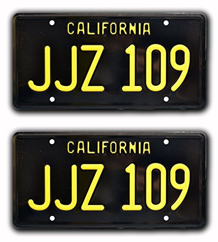 Celebrity Machines Bullitt    68 Mustang   JJZ 109   Metal Stamped License Plates