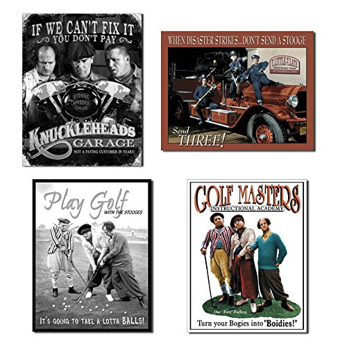 Bundle Three Stooges Tin Sign Collection Three Stooges Knuckleheads Garage Three Stooges Fire Dept Three Stooges Lotta Balls and Three Stooges Golf Masters Bundle Three Stooges Tin Sign Collection Three Stooges Knuckleheads Garage Three Stooges Fire Dept Three Stooges Lotta Balls and Three Stooges Golf Masters