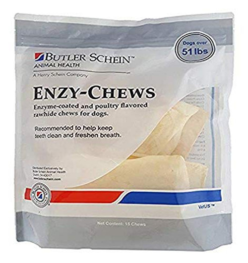 Butler Enzy Chews for Dogs More Than 51 lbs   Veterinarian Formulated   15 Chews