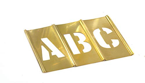 CH Hanson 10035 Brass Interlocking Stencil Letter Set 33 pieces 5 inch