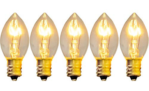 EST LEE DISPLAY L D 1902 Indoor ? Outdoor String Light C7 Ceramic Christmas Steady Replacement Bulbs  Clear Glass Clear