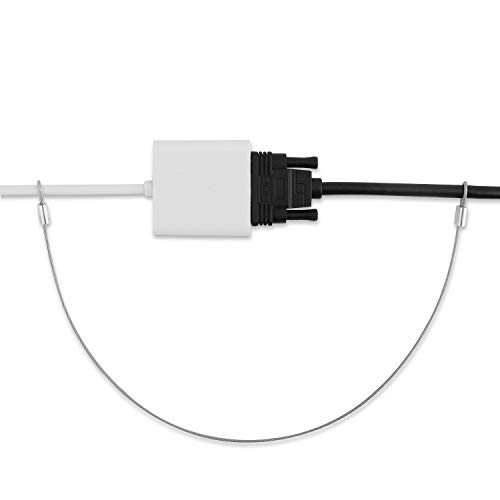 Cable Adapter Tethers 10 Pack 12 inch Universal Adjustable Security Cable Tethering with Nylon Coating Secure Lock Your Computer VGAHDMIDVI Dongle Custom Length Thin Wire Kit Pre Assembled