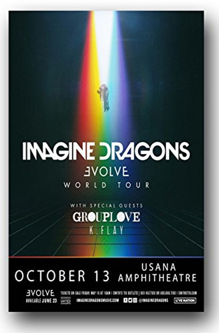 Concert Promoter Imagine Dragons Poster - 2017 Evolve Tour 11 x 17 Promo
