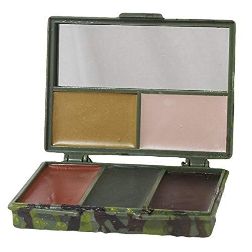 Fox Outdoor Products Camouflage Compact Face Paint Light Green Dark Green Black Brown Tan One Size