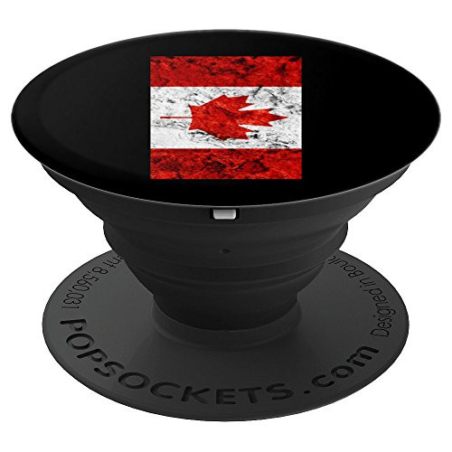 Canada Day Flag Canadian July 1st Vertical PopSockets Grip and Stand for Phones and Tablets