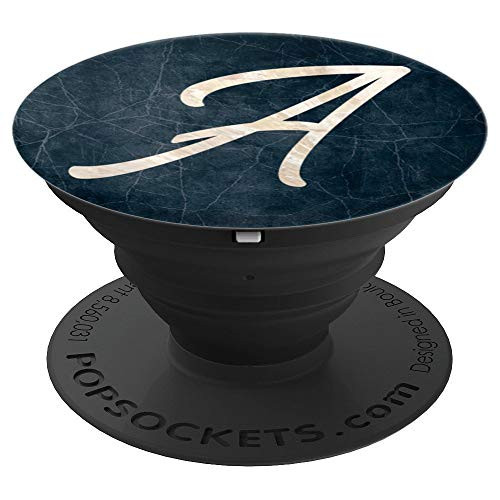 Letter A Dark Background PopSockets Grip and Stand for Phones and Tablets