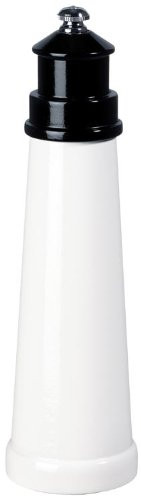 Fletchers  Mill Lighthouse Pepper Mill White Black   9 Inch Adjustable Coarseness Fine to Coarse MADE IN USA