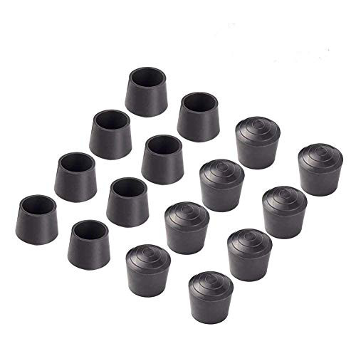 Cedmon 7 8 inch Table Chair Rubber Leg Tips Caps Pack of 16 Black