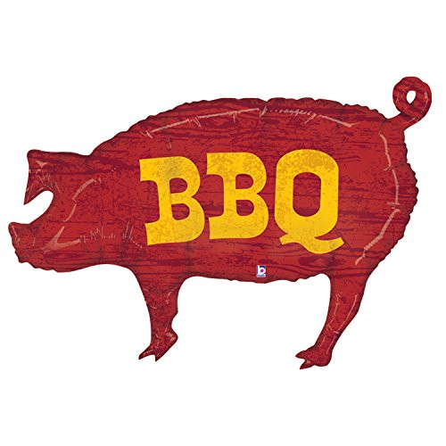 Betallic Pig Shaped BBQ 35  Mylar Balloon quot Multicolor