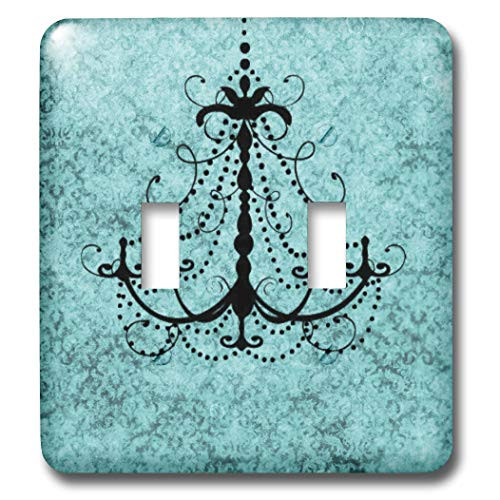 3dRose lsp 6396 2 Chandelier on Vintage Background Double Toggle Switch Multicolor
