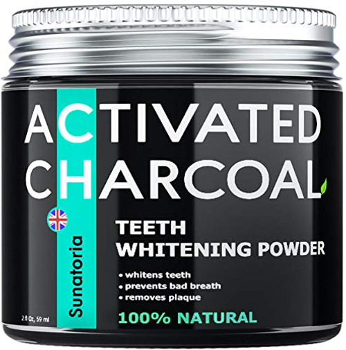 Activated Charcoal Teeth Whitening Powder Improved Formula Coconut Teeth Whitener Effective Remover Tooth Stains for a Healthier Whiter Smile Product of UK by Sunatoria Activated Charcoal Teeth Whitening Powder Improved Formula Coconut Teeth Whitener Effective Remover Tooth Stains for a Healthier Whiter Smile Product of UK by Sunatoria