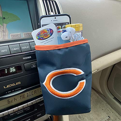 NFL Chicago Bears Logo Car Pocket Organizer   Hangs from Car Vent