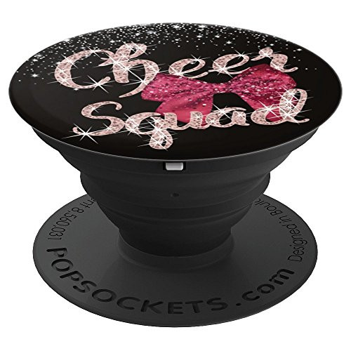 Cheerleader Design Cheer Squad Pink Bow Cute PopSockets Grip and Stand for Phones and Tablets