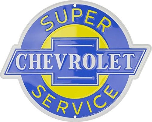 HangTime Chevrolet Super Service Aluminum Nostalgia Sign