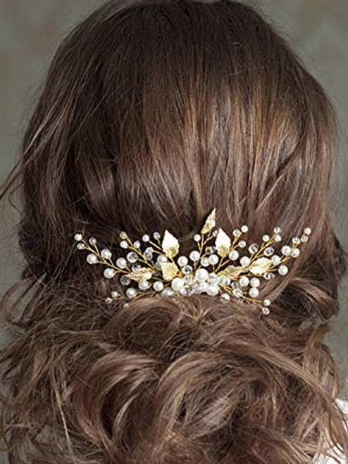 Unicra Bride Wedding Leaves Hair Combs Bridal Headpieces Hair Pieces Wedding Hair Accessories for Women and Girls  Silver