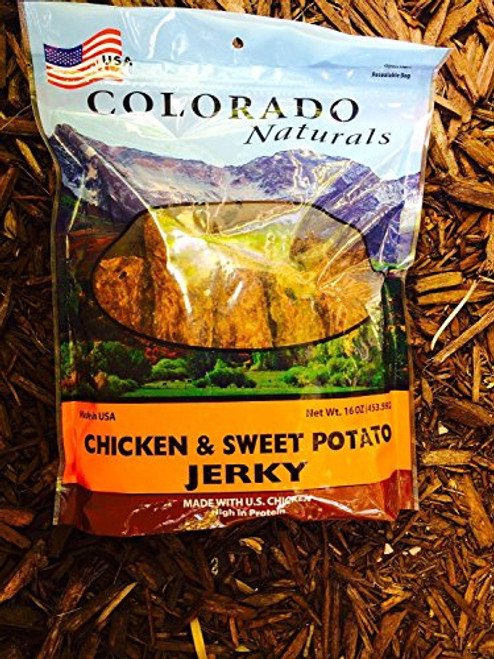 Chicken   Sweet Potato Jerky Dog Treats Made in USA with 100  USDA Chicken 1lb by Colorado Naturals