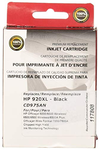 CIG Remanufactured High Yield Black Ink Cartridge  Alternative for HP CD975AN 920XL   1200 Yield