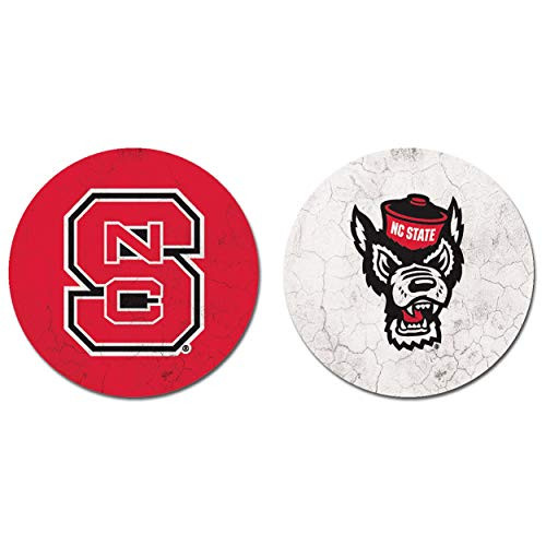 NCAA Legacy North Carolina State Wolfpack Thirsty Car Coaster 2 Pack One Size Sandstone
