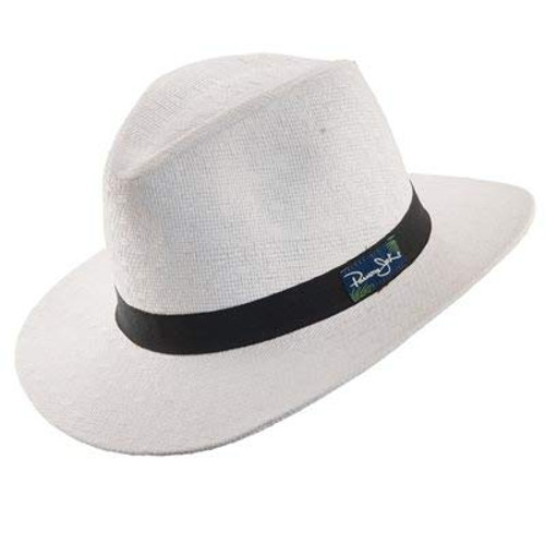 Panama Jack Matte Toyo Ribbon Safari Sun Hat  White Large