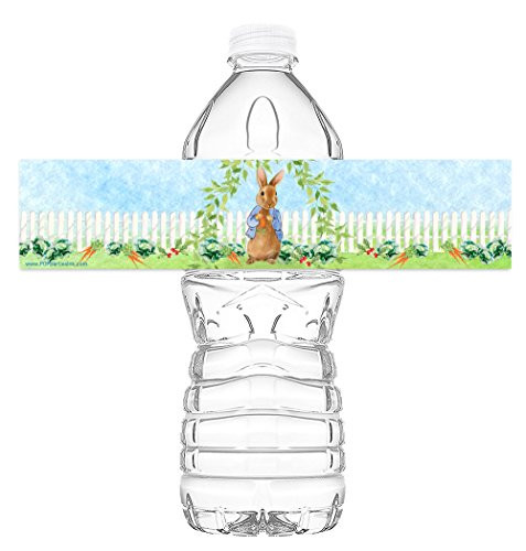 Peter Rabbit Bottle Wraps - 20 Peter Rabbit Water Bottle Labels - Peter Rabbit Decorations - Made in the USA