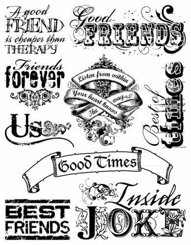 7gypsies 17738 Clear Stamp Ink Friends