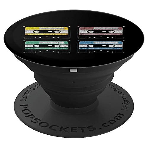70s 80s 90s Cassette Tape Retro Music Old School Party Gift PopSockets Grip and Stand for Phones and Tablets