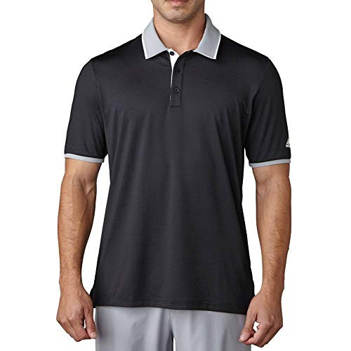 adidas Golf Men s Climacool Performance Polo Black Mid Grey White Small
