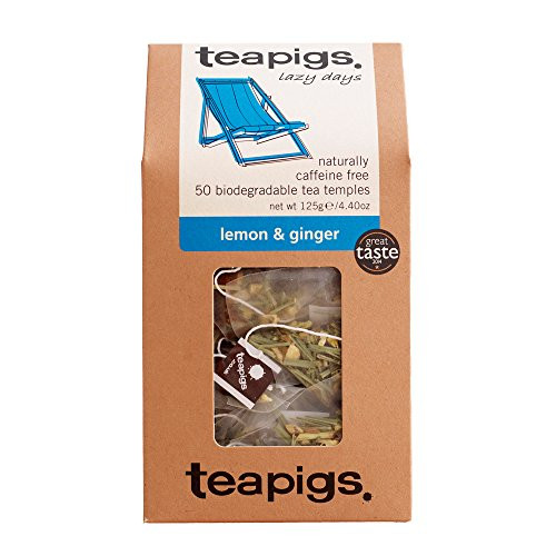Teapigs Lemon   Ginger Herbal Tea Bags Made With Whole Leaves  1 Pack of 50 Tea bags