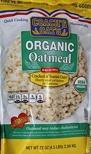 Coach s Oats100  Whole Grain Organic Oatmeal 45 lbs  72 oz