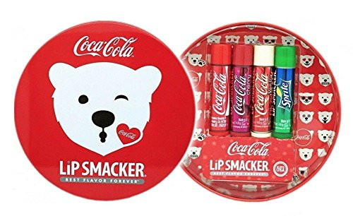Coca Cola Lip Smacker Best Flavor Forever 4 Piece Polar Bear Tin