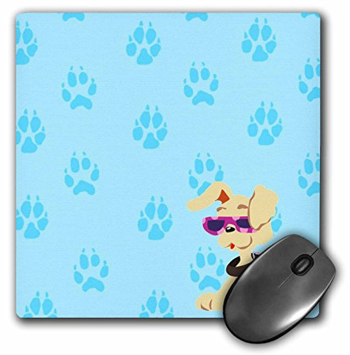 3dRose LLC 8 x 8 x 025 Inches Mouse Pad Cocker Spaniel and Pawprints with Blue Background Pattern mp 63070 1 3dRose LLC 8 x 8 x 025 Inches Mouse Pad Cocker Spaniel and Pawprints with Blue Background Pattern mp 63070 1