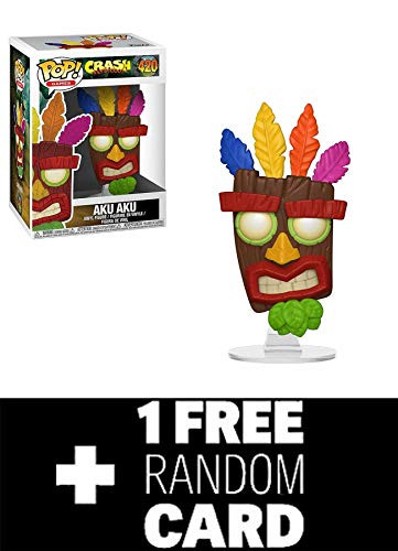 POP! Funko Crash Bandicoot: Aku Aku & 1 Random Gaming Trading Card