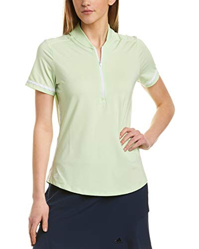adidas Golf Women s Ultimate Printed Short Sleeve Polo Glow Green X Large